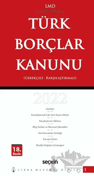 Türk Borçlar Kanunu / LMD - 1 – Kolektif – Seçkin Yayıncılık kitap kapağı