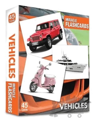Miracle Flashcards - Vehicles Box 45 Cards – Kolektif – MK Publications kitap kapağı