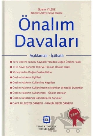 Önalım Davaları – Ekrem Yıldız – Vedat Kitapçılık kitap kapağı