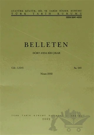 Belleten Sayı: 245 Cilt: 66 – Türk Tarih Kurumu Yayınları kitap kapağı
