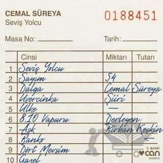 Seviş Yolcu – Cemal Süreya – Can Yayınları kitap kapağı