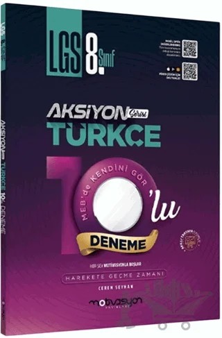 8. Sınıf LGS Türkçe Aksiyon 10'lu Genel Deneme – Kolektif – Motivasyon Yayınları kitap kapağı