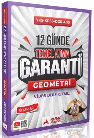 12 Günde Temel Atma Garanti Geometri Video Ders Kitabı – Kolektif – Paraf Akademi kitap kapağı