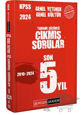 2024 KPSS Genel Yetenek Genel Kültür Çıkmış Sorular Son 5 Sınav – Kolektif – Pegem Akademi Yayıncılık kitap kapağı