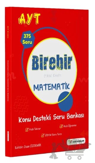 YKS AYT Birebir Etkisi Kesin Matematik Konu Destekli Soru Bankası – Kolektif – Veri Yayınları kitap kapağı