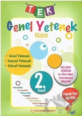 2. Sınıf TEK Genel Yetenek Kitabım – Kolektif – Palme Yayınları kitap kapağı