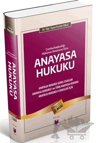 Cumhurbaşkanlığı Hükümet Sistemine Göre Anayasa Hukuku – Ferhat Uslu – Adalet Yayınevi kitap kapağı