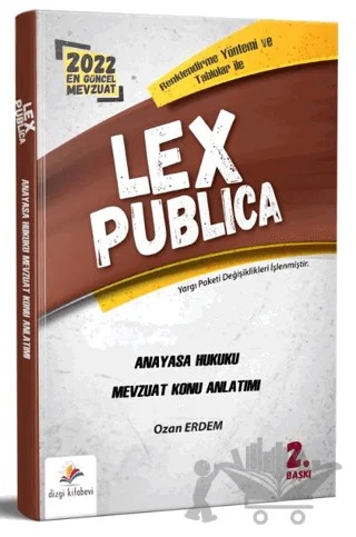 Lex Publica Hakimlik Anayasa Hukuku Mevzuat Konu Anlatımı – Ozan Erdem – Dizgi Kitap kitap kapağı