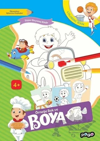 Örneğe Bak ve Boya - Mavi – Kolektif – Pogo Çocuk kitap kapağı