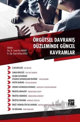 Örgütsel Davranış Düzleminde Güncel Kavramlar – Canan Nur Karabey, Gökhan Kerse – Gazi Kitabevi kitap kapağı
