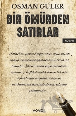 Bir Ömürden Satırlar – Osman Güler – Vova Yayınları kitap kapağı