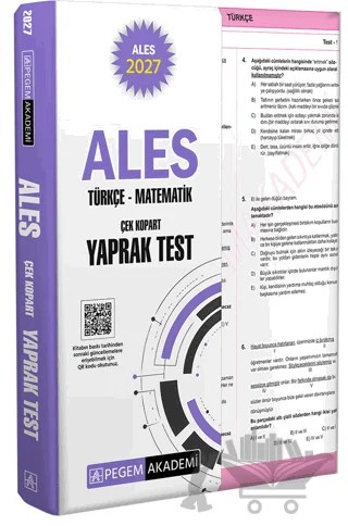 2027 ALES Türkçe-Matematik Çek Kopart Yaprak Test – Kolektif – Pegem Akademi Yayıncılık kitap kapağı