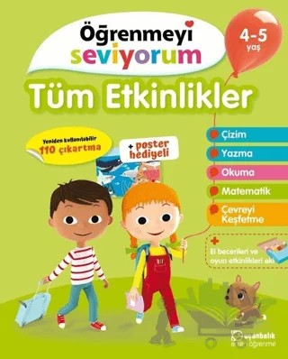 Tüm Etkinlikler - Öğrenmeyi Seviyorum 4-5 Yaş – Kolektif – Uçanbalık Yayıncılık kitap kapağı