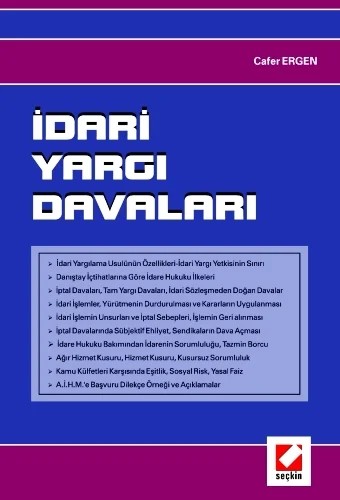 İdari Yargı Davaları – Cafer Ergen – Seçkin Yayıncılık kitap kapağı