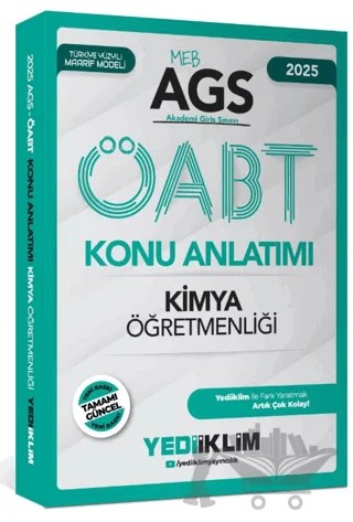 2025 MEB AGS ÖABT Kimya Öğretmenliği Konu Anlatımı – Kollektif – Yediiklim Yayınları kitap kapağı