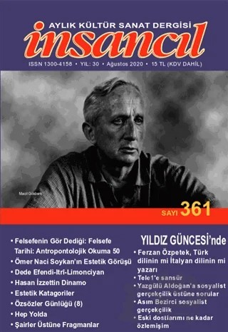 İnsancıl Aylık Kültür Sanat Dergisi Sayı: 361 Ağustos 2020 – İnsancıl Dergisi Yayınları kitap kapağı
