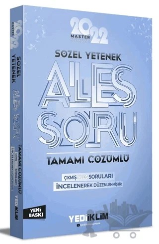 2022 ALES Master Sözel Yetenek Soru Bankası Çözümlü – Kolektif – Yediiklim Yayınları kitap kapağı