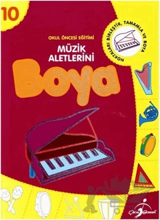 Müzik Aletlerini Boya 10 – Kolektif – Çocuk Gezegeni kitap kapağı