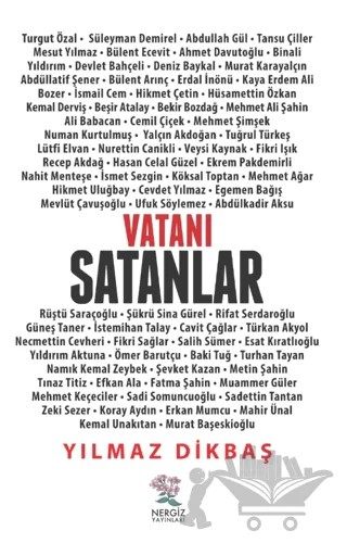 Vatanı Satanlar – Yılmaz Dikbaş – Nergiz Yayınları kitap kapağı