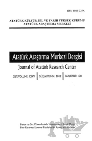 Atatürk Araştırma Merkezi Dergisi Sayı: 100 – Atatürk Araştırma Merkezi kitap kapağı