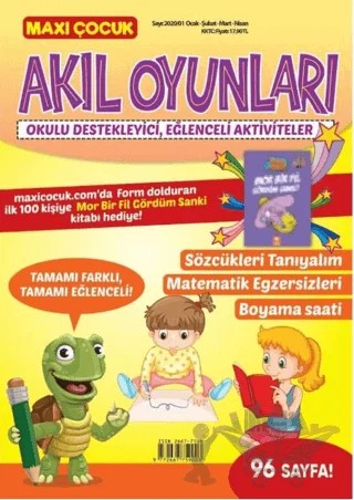 Maxi Çocuk Akıl Oyunları 1 – Kolektif – Maxi Yayıncılık kitap kapağı