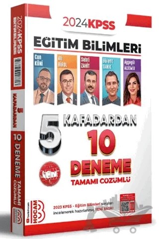 KPSS Eğitim Bilimleri 5 Kafadardan Tamamı Çözümlü 10 Deneme – Kolektif – Benim Hocam Yayınları kitap kapağı