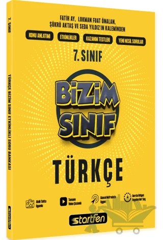 7. Sınıf - Türkçe Bizim Sınıf – Kolektif – Startfen Yayınları kitap kapağı