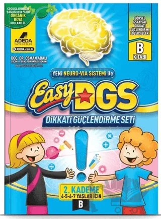 Easy DGS Dikkati Güçlendirme Seti (4 - 5 - 6 - 7 Yaşlar İçin) 2. Kademe B – Osman Abalı – Adeda Yayınları kitap kapağı