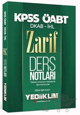 ÖABT DKAP İHL Zarif Ders Notları – Kolektif – Yediiklim Yayınları kitap kapağı