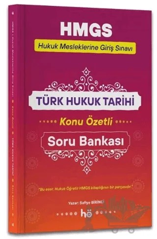 HMGS Türk Hukuk Tarihi Konu Özetli Soru Bankası – Safiye Birinci – Öğretir Yayınları kitap kapağı