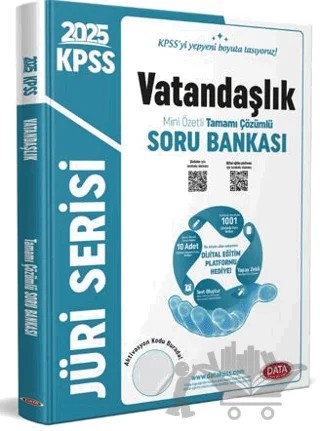 2025 KPSS Jüri Serisi Vatandaşlık Mini Özetli Tamamı Çözümlü Soru Bankası – Kolektif – Data Yayınları kitap kapağı