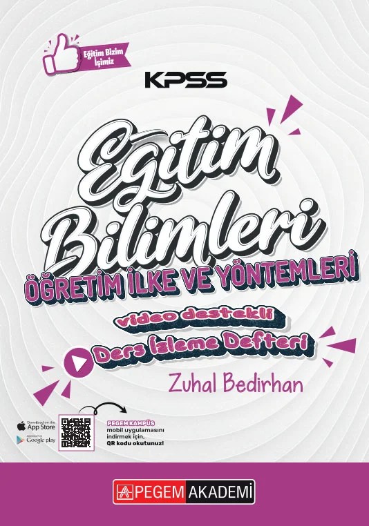 KPSS Eğitim Bilimleri Öğretim İlke ve Yöntemleri Ders İzleme Defteri – Eğitim Bilimleri – Pegem Akademi Yayıncılık kitap kapağı