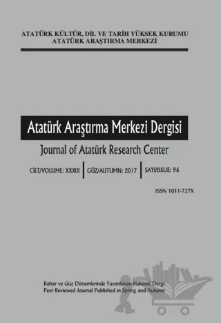 Atatürk Araştırma Merkezi Dergisi Sayı: 96 Güz 2017 – Atatürk Araştırma Merkezi kitap kapağı