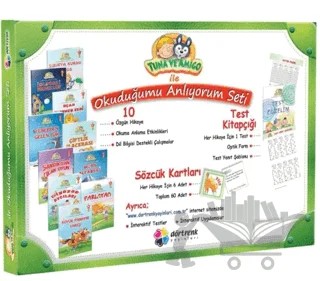 Tuna ve Amigo İle Okuduğumu Anlıyorum Seti (10 Kitap) – Kollektif – Dört Renk Yayınları kitap kapağı
