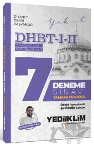 DHBT I-II Tamamı Çözümlü 7 Deneme Sınavı – Burhan Karakışla – Yediiklim Yayınları kitap kapağı