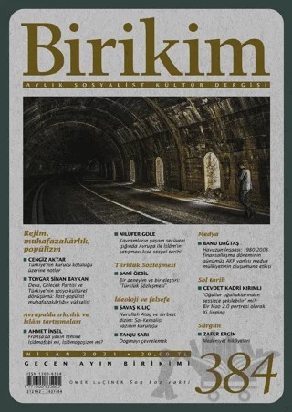 Birikim Sosyalist Kültür Dergisi Sayı: 384 Nisan 2021 – Birikim Yayınları kitap kapağı