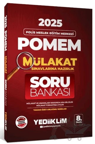 2025 POMEM Mülakat Sınavlarına Hazırlık Tamamı Özet Anlatımlı Soru Bankası – Kollektif – Yediiklim Yayınları kitap kapağı