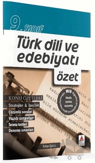 9. Sınıf Türk Dili ve Edebiyatı Özet – Tufan Şahin – Delta Kültür Yayınevi kitap kapağı