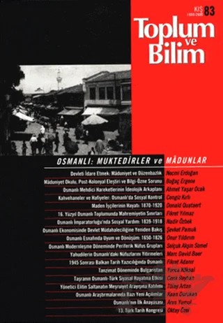 Toplum ve Bilim Sayı: 83 – Birikim Yayınları kitap kapağı
