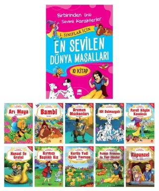 En Sevilen Dünya Masalları - 10 Kitap Takım Büyük Boy – Kolektif – Ema Çocuk kitap kapağı