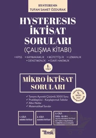 Hysteresis İktisat Soruları Cilt 1 - Mikro İktisat – Tufan Samet Özdurak – Temsil Kitap kitap kapağı