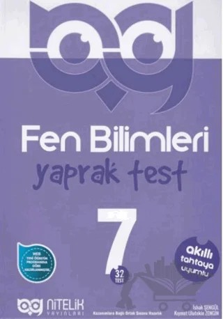 7. Sınıf Fen Bilimleri Yaprak Test – İshak Şengül, Kıymet Ulutekin Zengin – Nitelik Yayınları - Bayilik kitap kapağı