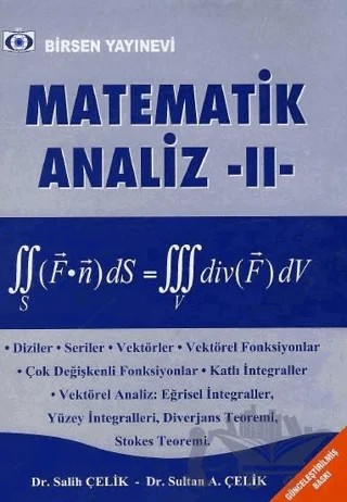 Matematik Analiz 2 – Salih Çelik – Birsen Yayınevi kitap kapağı