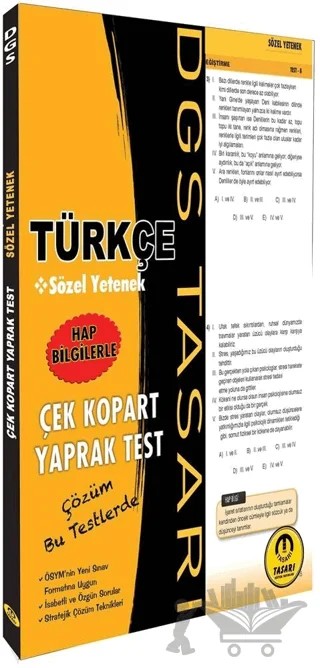 DGS Türkçe Yaprak Test – Kolektif – Tasarı Eğitim Yayınları kitap kapağı