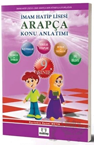 9. Sınıf İmam Hatip Lisesi Arapça Konu Anlatımı – Nurtekin Nazmi Metin – Mektep Yayınları kitap kapağı