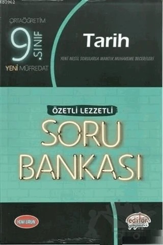 9. Sınıf Tarih Özetli Lezzetli Soru Bankası – Kolektif – Editör Yayınevi kitap kapağı