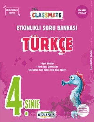 4. Sınıf Classmate Türkçe Etkinlikli Soru Bankası – Kolektif – Okyanus Yayınları kitap kapağı