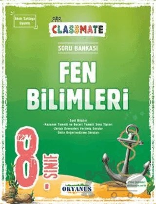 8. Sınıf Classmate Fen Bilimleri Soru Bankası – Işık Özkan – Okyanus Yayınları kitap kapağı