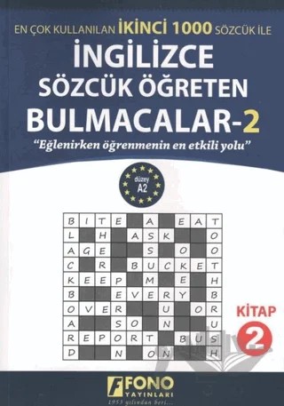 İngilizce Sözcük Öğreten Bulmacalar 2 – Deniz Meriç – Fono Yayınları kitap kapağı