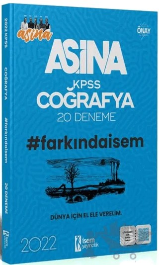 2022 Aşina Farkındaİsem KPSS Coğrafya 20 Deneme – Önay Çepe – İSEM Yayıncılık kitap kapağı
